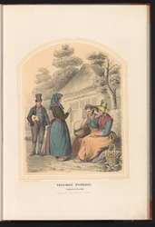 Tradycyjny strój Staphorst i Rouveen w Overijssel, 1857 Prowincja Overijssel. Staphorst i Rooveen / XXV (tytuł na obiekcie)