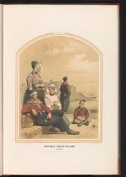 Tradycyjny strój Volendam w północnej Holandii, 1857 Prowincja Holandia Północna. Vollendam / XXXVI (tytuł na obiekcie)