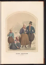 Tradycyjny strój wyspy Marken w północnej Holandii, 1857 Prowincja Holandia Północna. Wyspa Marken / XXX (tytuł na obiekcie)