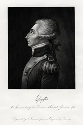 Markiz de Lafayette, francuski dowódca wojskowy i mąż stanu, 1845