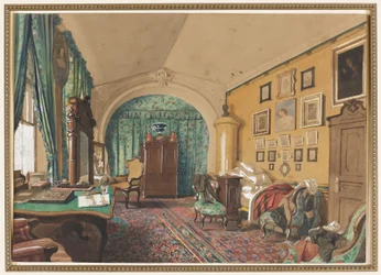 Wnętrze męskiego salonu