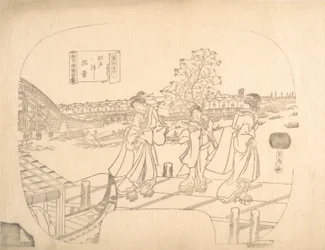 Proof Line-Block Print for Fan, XIX wiek.