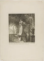 Fontanna z kratą, frontispis z Paysages Dédiés à M. Warelet