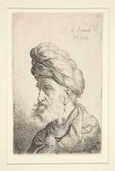 Popiersie mężczyzny z turbanem