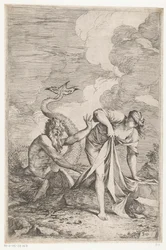 Scylla ucieka przed Glaucus