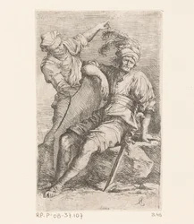 Dwóch żołnierzy Małe figurki (tytuł serii) Rysunek (tytuł serii)