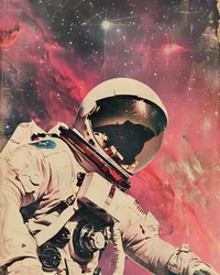Astronauta Czerwona Mgławica