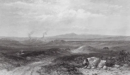 Australia: Widok w pobliżu Botany Bay (grawerunek)