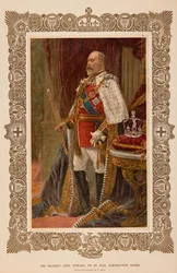 Król Edward VII w szatach koronacyjnych
