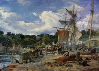 Pier Head, Aberdour, Firth of Forth, 1865