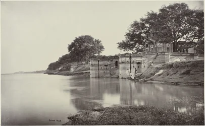 Satti Chaura Ghat w Kanpur Sutte Chowra Ghât, scena masakry (tytuł oryginalny) Suttee Chowra Ghât, Cawnpore. Scena masakry (tytuł na obiekcie)