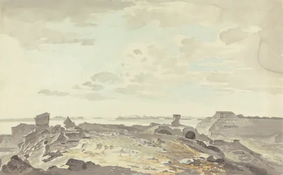 Zrujnowany fort na rzece