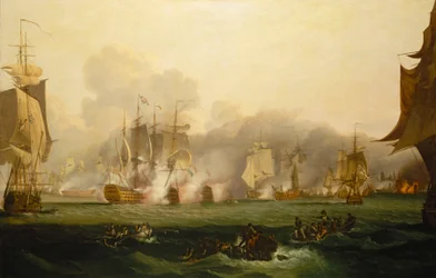 Bitwa pod Trafalgarem, 21 października 1805, początek XIX wieku (olej na płótnie)