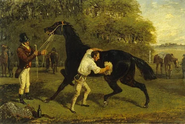 Pocieranie (olej na płótnie)