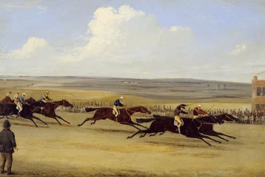 1850 Cambridgeshire Stakes: The Finish (olej na płótnie) (patrz także 266406)