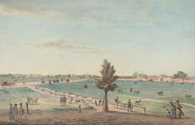 Kennington Common, 1776 (wc z piórem, tuszem, kolorem nadwozia i grafitem na papierze)