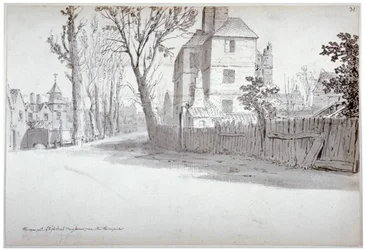 Widok górnej części ulicy St Marylebone High Street i autostrady, Londyn, 1772