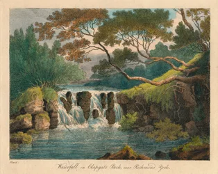 Wodospad na Clapgate Beck, niedaleko Richmond, York, koniec XVIII i początek XIX wieku.