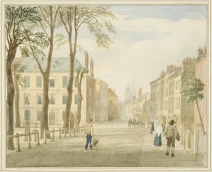 Mansion House, Queen Square (ołówek i akwarela na papierze)