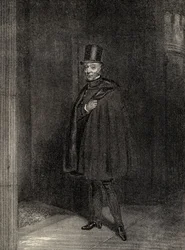 Książę wchodzący do Izby Lordów, ilustracja z "Wspomnień o wybitnych Etonianach", autorstwa Sir Edwarda Creasy