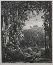 Śpiący pasterz, 1857.