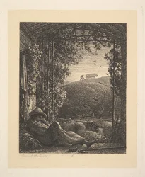 Śpiący pasterz, wczesny poranek, 1857.