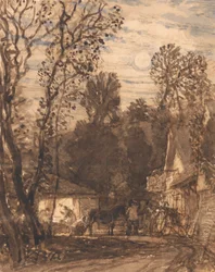 The Wayside Smithy (mycie ołówkiem i tuszem na papierze)