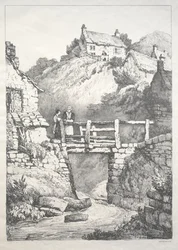 Seria starożytnych budynków i wiejskich domków w północnej Anglii: Runswick, 1821.