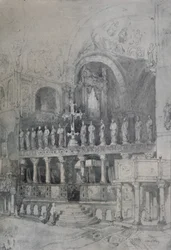 Wnętrze św. Marka, ok. 1830, 1925.