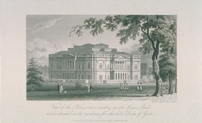 Widok na York House i Green Park, ok. 1800
