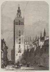 Ulica w Sewilli, Hiszpania, Giralda