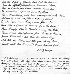 Ostatnie wersy poematu Coleridge