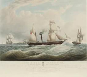 Ekspedycja nigeryjska, u zbiegu rzek Niger i Benoue, statki Albert, Sudan i Wilberforce u wybrzeży Holyhead (Walia), sierpień-październik 1841 r.