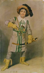 George Smith (1777-1836) jako Schampt w „Chacie Woodmana” W.H. Arnold w teatrze Drury Lane, 1816-17