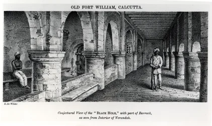 Stary Fort William, Kalkuta, z hipotetycznym widokiem na 