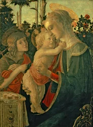 Madonna z Dzieciątkiem ze św. Janem Chrzcicielem (olej na desce) (szczegóły zob. 93885, 93887)