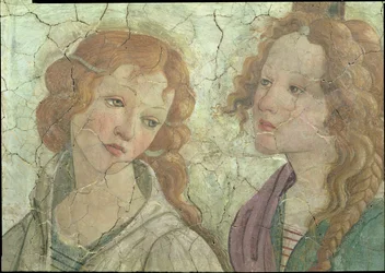 Wenus i trzy łaski ofiarowujące prezenty młodej dziewczynie, fragment jednej z łask, fragment fresku ok.1483 z 33760 zob. także 93891-3