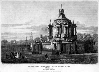 Świątynia Zgody, Green Park, Westminster, Londyn, 1814.