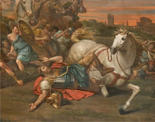 Ściana naprzeciwko przeciwfasady północnego transeptu, Sante Legnani, Konwersja Saula 1814, Niski detal