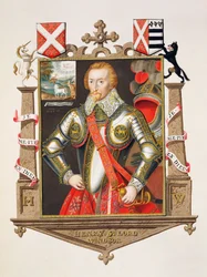 Portret Henryka, V lorda Windsora (1562-1615) ze „Wspomnień dworu królowej Elżbiety”, opublikowanych w 1825 r. (wc i gwasz na papierze)