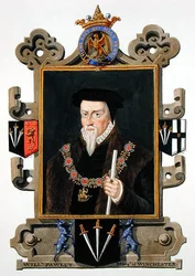 Portret Sir Williama Pauleta (ok. 1485-1572) markiza Winchester ze „Wspomnień dworu królowej Elżbiety”, opublikowanych w 1825 r. (akwarela i gwasz na papierze)