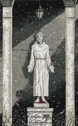Święty Franciszek na śniegu, 2023 (obraz)