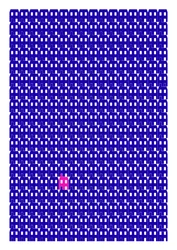 Blue Paper House Repeat Print, 2014 (grafika giclee)
