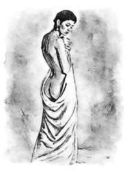 Kobieta w ręczniku kąpielowym