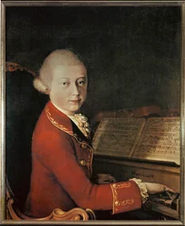 Mozart w Weronie (olej na płótnie)