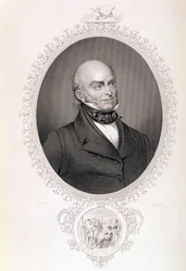John Quincy Adams, z „Historii Stanów Zjednoczonych”, tom. II, autorstwa Charlesa Mackay