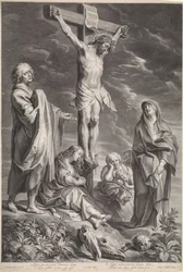 Chrystus na krzyżu z Maryją i Janem