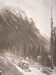 Canadian Pacific Railway Train, c.1925 (zdjęcie czarno-białe)