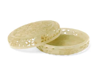 Perfumy okrągłe o dwóch sztukach (biały jadeit)