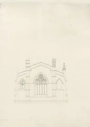 Burton-upon-Trent - Kościół Świętej Trójcy: rysunek, nd [?1820] (rysunek)